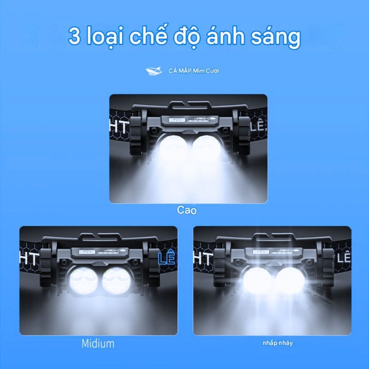 den-pin-doi-dau-smilling-shark-td0193-mini-6-led-2800lm