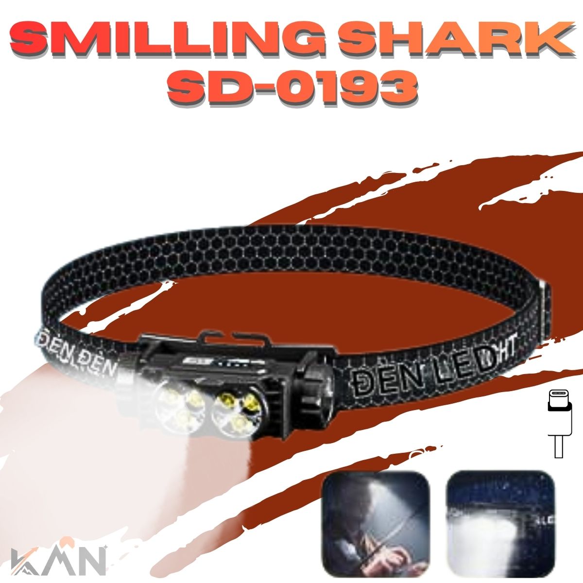 den-pin-doi-dau-smilling-shark-td0193-mini-6-led-2800lm