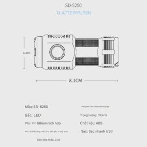 den-pin-moc-khoa-smilling-shark-sd-5250-3xpe-sieu-gon-sac-nhanh